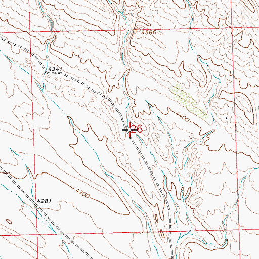 Topographic Map of Dry Gulch Mine, WY