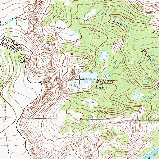 Topographic Map of Bighorn Lake, CO