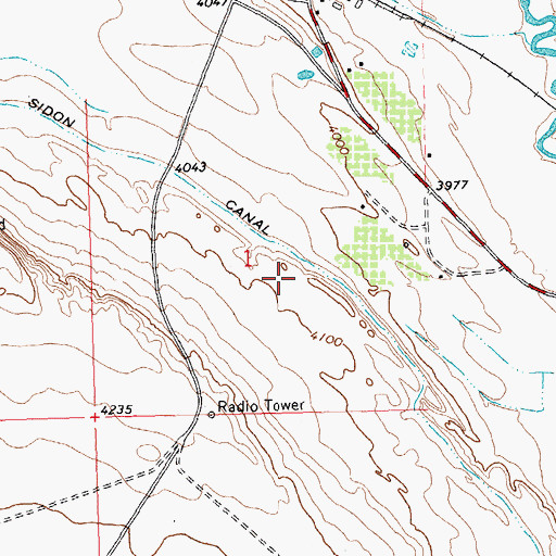 Topographic Map of Cowley Mine, WY