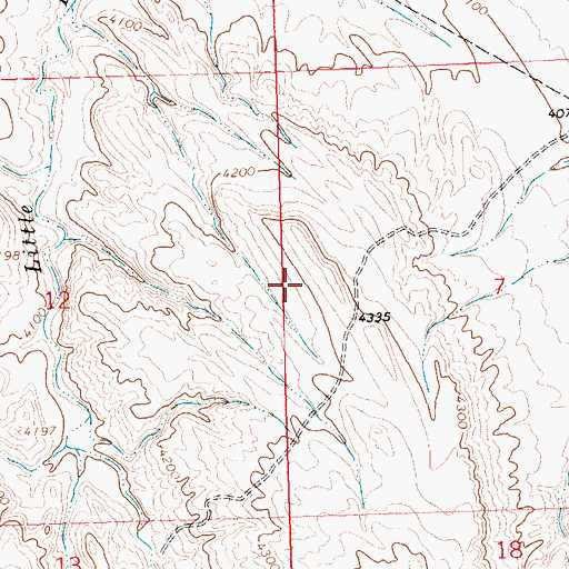 Topographic Map of Lovell Mine, WY