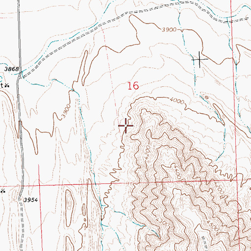 Topographic Map of Little Sheep Mountain Mine, WY