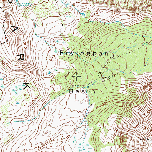 Topographic Map of Fryingpan Basin, CO