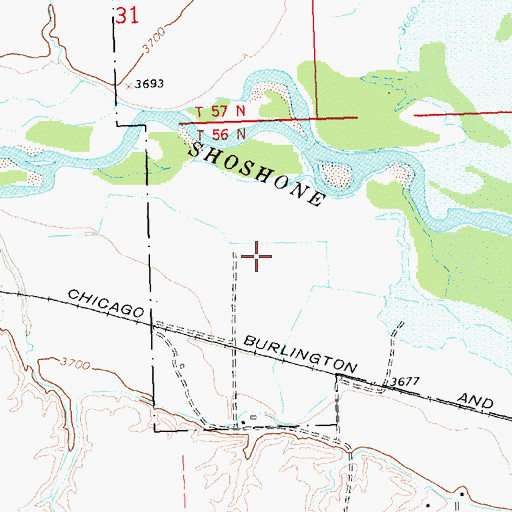 Topographic Map of Little Sheep Mountain Anticline Number Fourteen Mine, WY