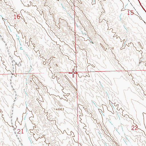 Topographic Map of Bighorn Bentonite Company Claims Mine, WY