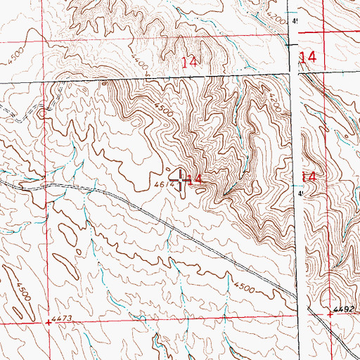 Topographic Map of Little Sheep Mountain Anticline Number Eleven Mine, WY