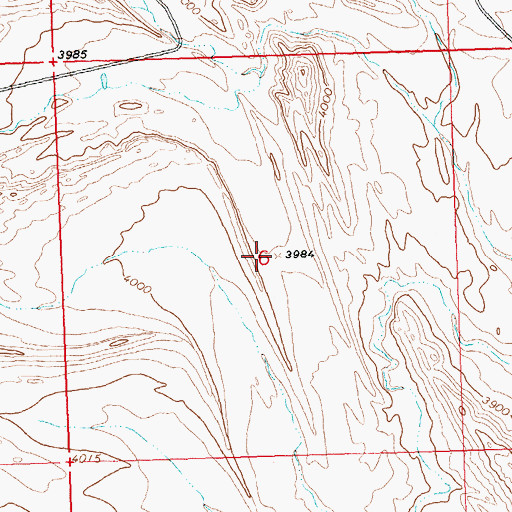 Topographic Map of Dry Creek Group Number One Mine, WY