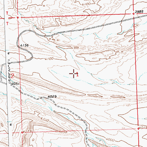 Topographic Map of Dry Creek Group Number Three Mine, WY