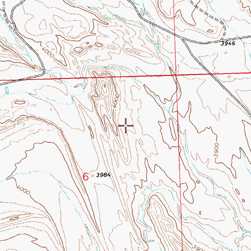 Topographic Map of Little Sheep Mountain Anticline Number Two Mine, WY