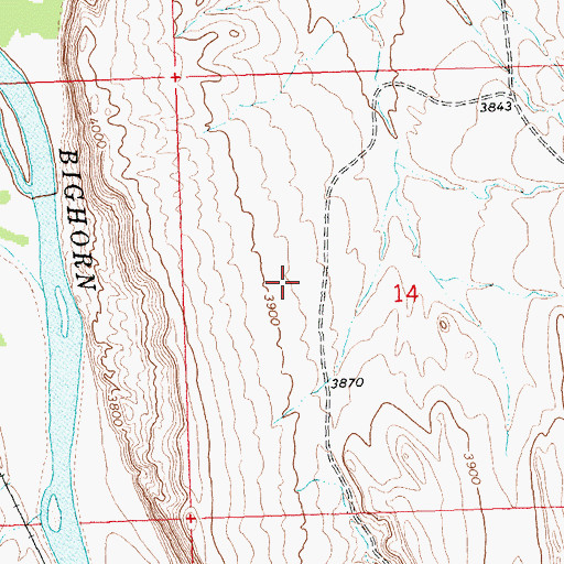 Topographic Map of Little Sheep Mountain Anticline Number Four Mine, WY