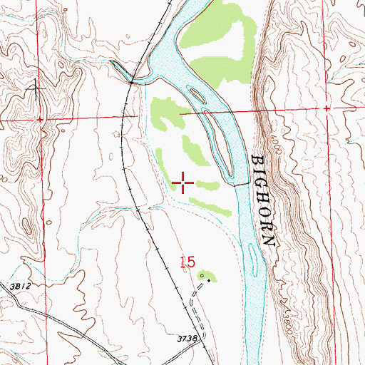 Topographic Map of Little Sheep Mountain Anticline Number Six Mine, WY
