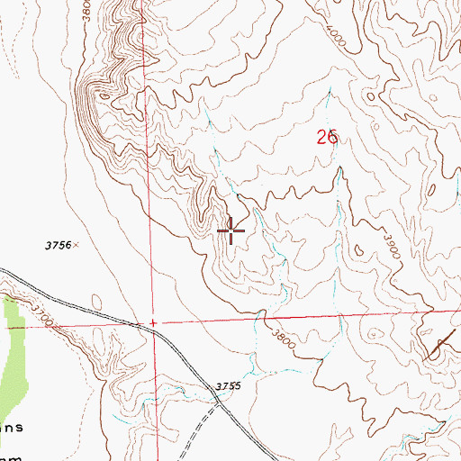 Topographic Map of Little Sheep Mountain Anticline Number Seven Mine, WY