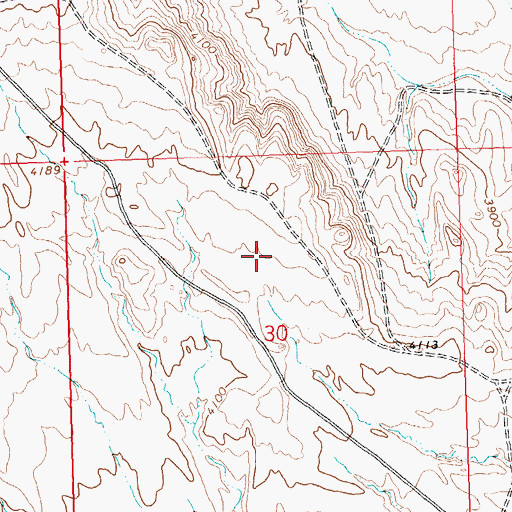 Topographic Map of Little Sheep Mountain Anticline Number Nine Mine, WY