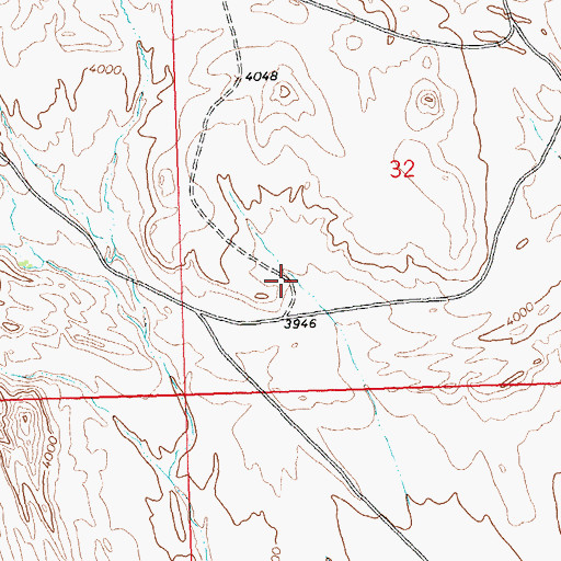 Topographic Map of Little Sheep Mountain Anticline Number Ten Mine, WY