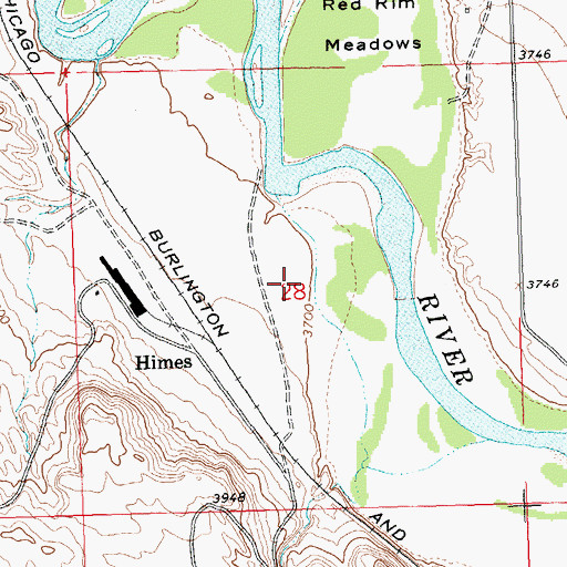 Topographic Map of Lovell Mine, WY