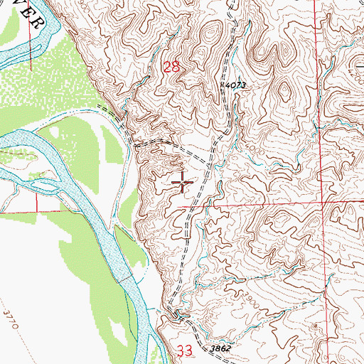 Topographic Map of Crystal Mine, WY