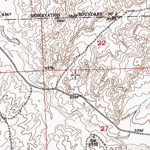 Topographic Map of Hunt Mine, WY