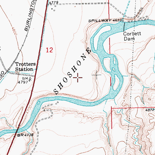 Topographic Map of Torezon Mine, WY