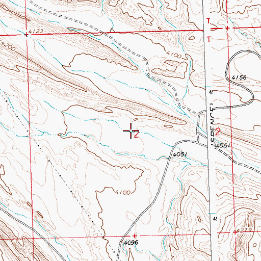 Topographic Map of Dry Creek Group Number Two Mine, WY