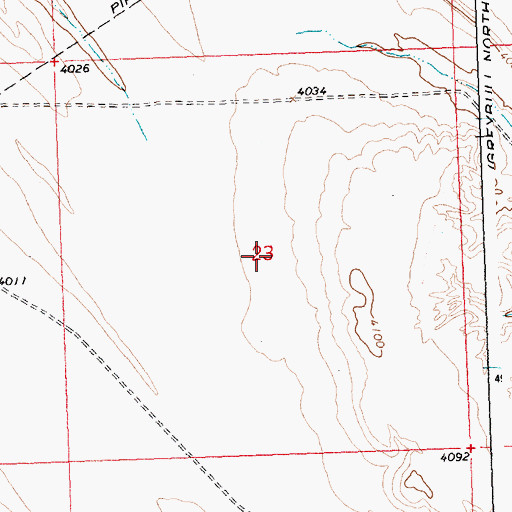 Topographic Map of Greybull Mine, WY