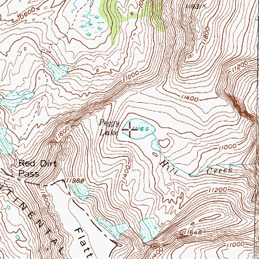 Topographic Map of Peggy Lake, CO