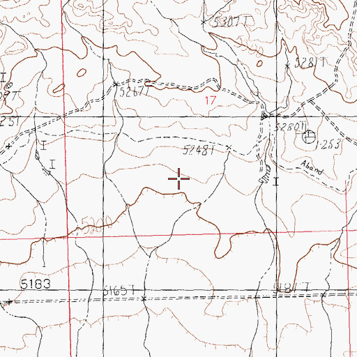 Topographic Map of McGuffey Mine, WY