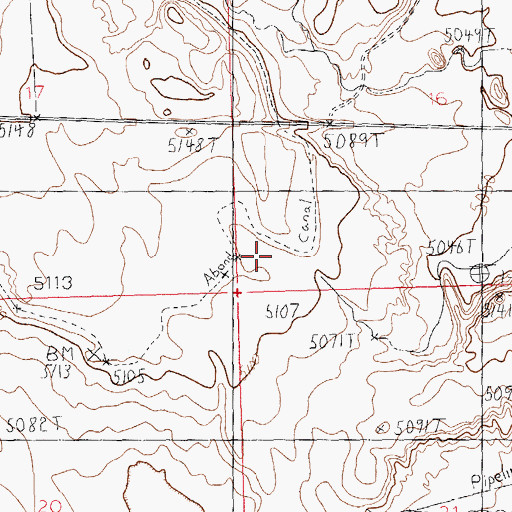 Topographic Map of Schwabs Mine, WY