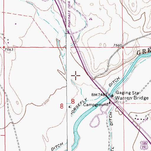 Topographic Map of Daylite Pit Mine, WY