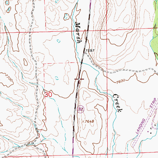 Topographic Map of Marsh Creek Pit Mine, WY