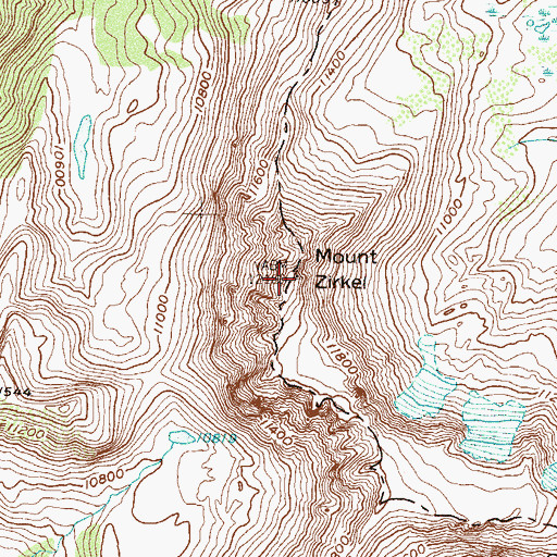 Topographic Map of Mount Zirkel, CO
