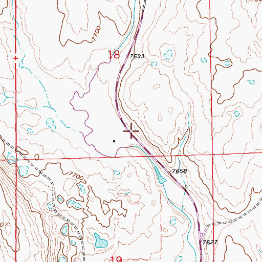 Topographic Map of Pocket Pit Mine, WY
