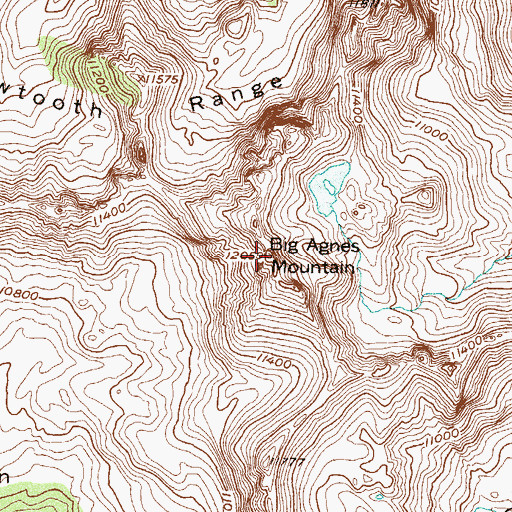 Topographic Map of Big Agnes Mountain, CO