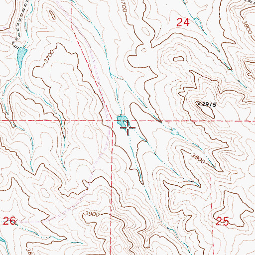 Topographic Map of Roland Mine, WY