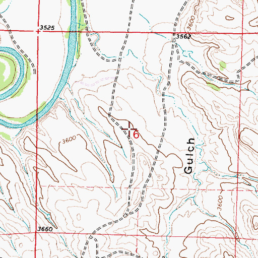 Topographic Map of Whitney Mine, WY