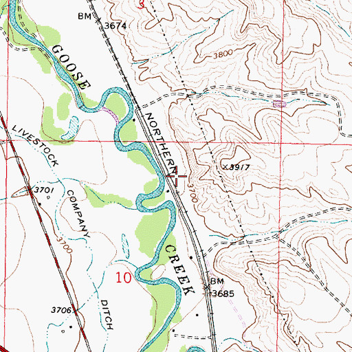Topographic Map of Dietz Number Six Mine, WY