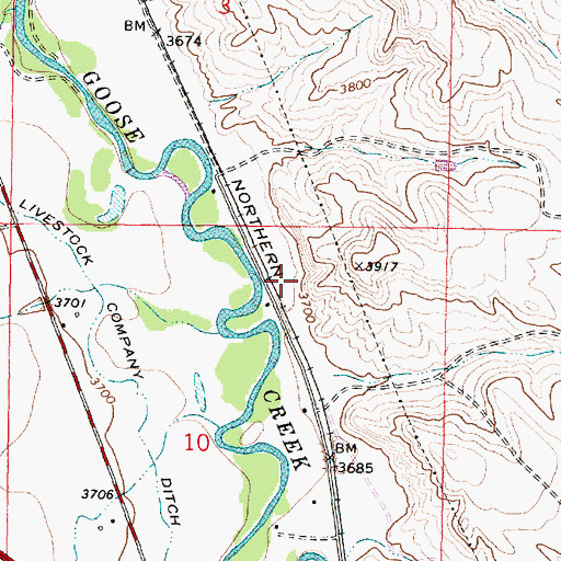 Topographic Map of Smith Mine, WY