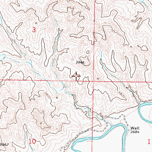 Topographic Map of Davis Ford Mine, WY