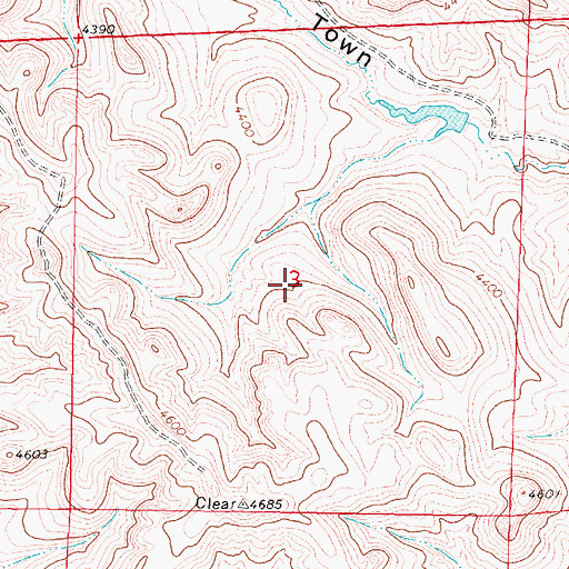 Topographic Map of Jacob Lang Prospect Mine, WY