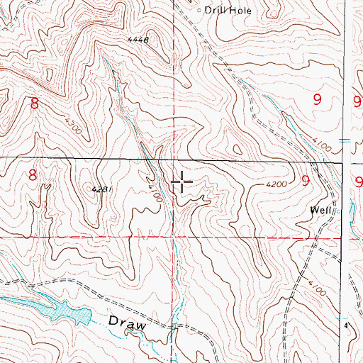 Topographic Map of Zinge Mine, WY