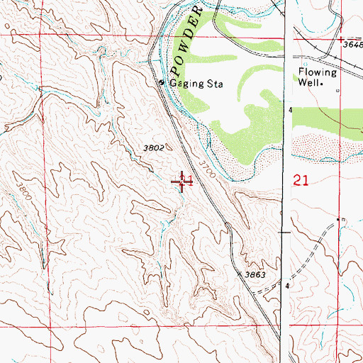 Topographic Map of Arvada Coal Mine, WY