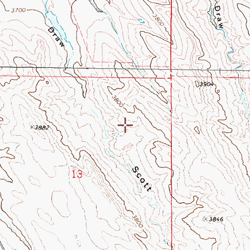 Topographic Map of Sweat Mine, WY