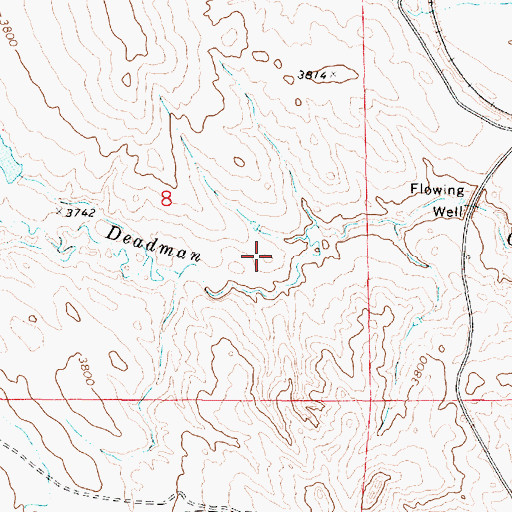Topographic Map of Whitman Mine, WY