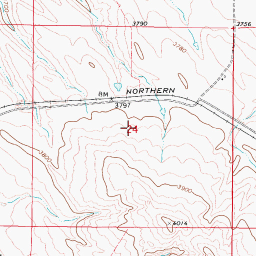 Topographic Map of Wild Horse Mine, WY