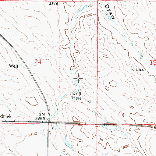Topographic Map of Wyoming Smokeless Mine, WY