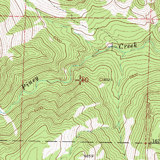 Topographic Map of Little Falls Claim Mine, WY