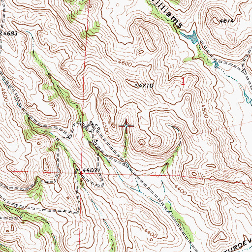 Topographic Map of Krezelok Mine, WY