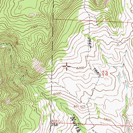 Topographic Map of North Rock Creek Mine, WY