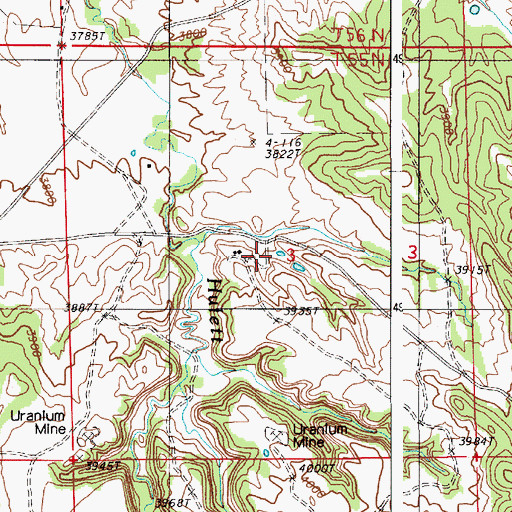 Topographic Map of Homestake Pit Number Three Mine, WY