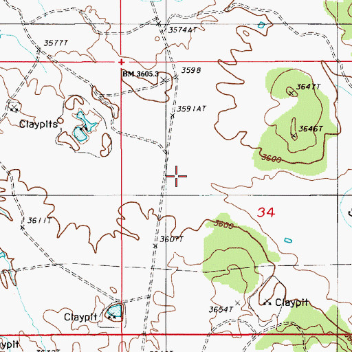 Topographic Map of Missouri Mine, WY