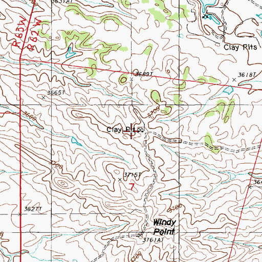 Topographic Map of Winco Mine, WY