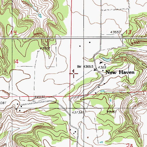 Topographic Map of Poison Creek Mine, WY